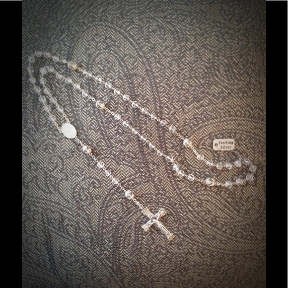 Sterling Silver and genuine Crystal Rosary